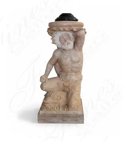 Vintage Greco Roman Marble Pedestal Base - Elegant Home Decor Column Stand