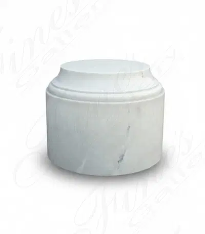 Oversized Marble Pedestal in Statuary Marble