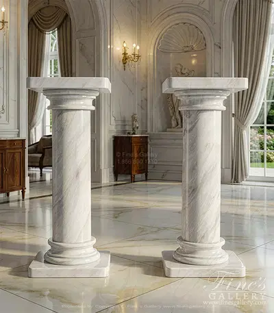 Classic White Marble Pedestal