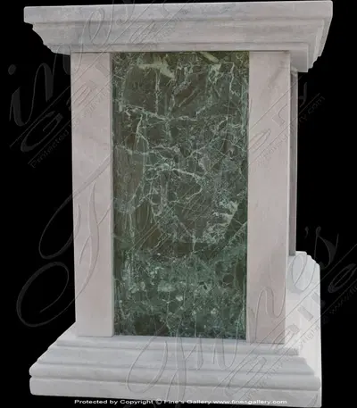 White Green Marble Base