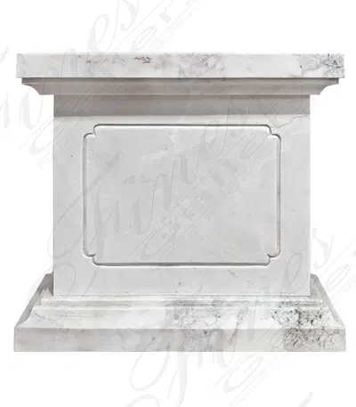 Rectangular Pedestal in Statuary White Marble
