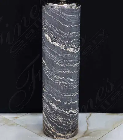 Contemporary Classic Pedestal in Exotic Tropical Storm Quartzite