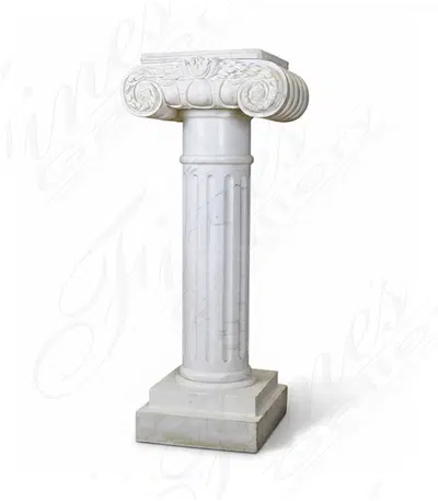 Ionic Pedestal in Statuary Marble