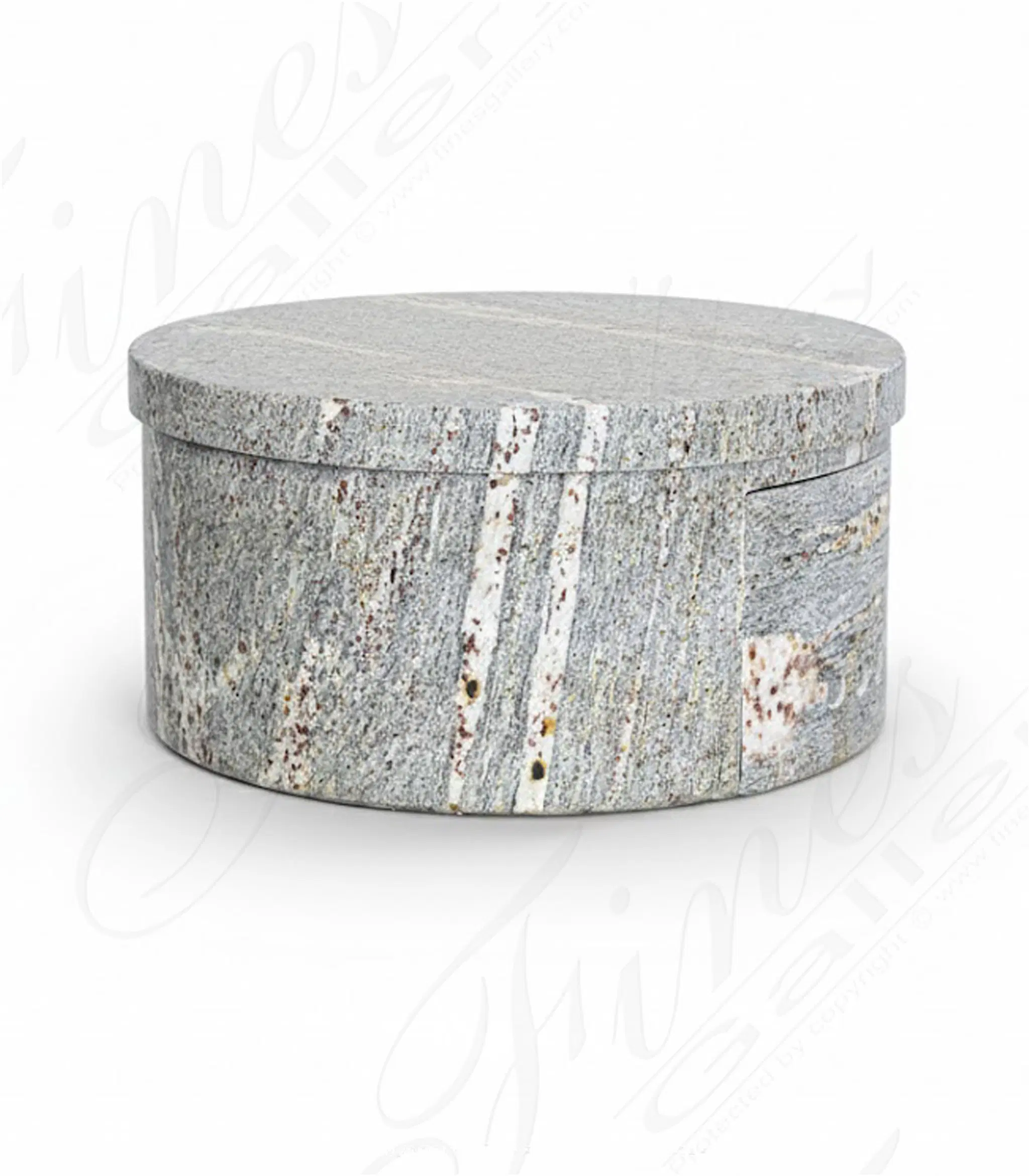 Antique Griggio Granite Fountain Base