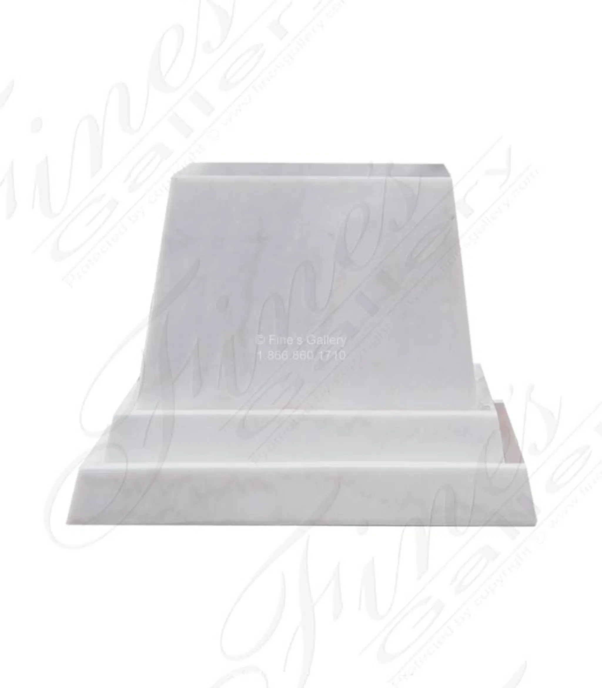 Oversized Pedestal in Statuary Marble