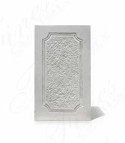 Chiseled White Statuary Marble Pedestal - Rectangular Display Stand