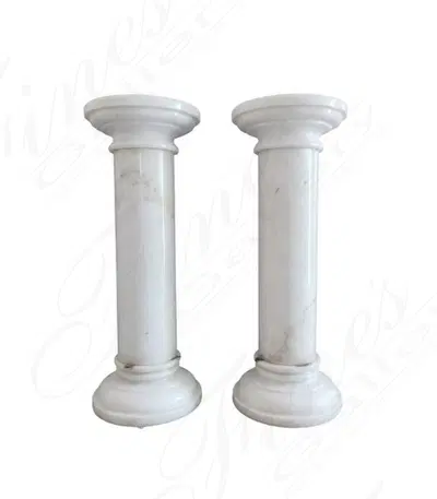 Classic Style Pedestal in Statuary Marble