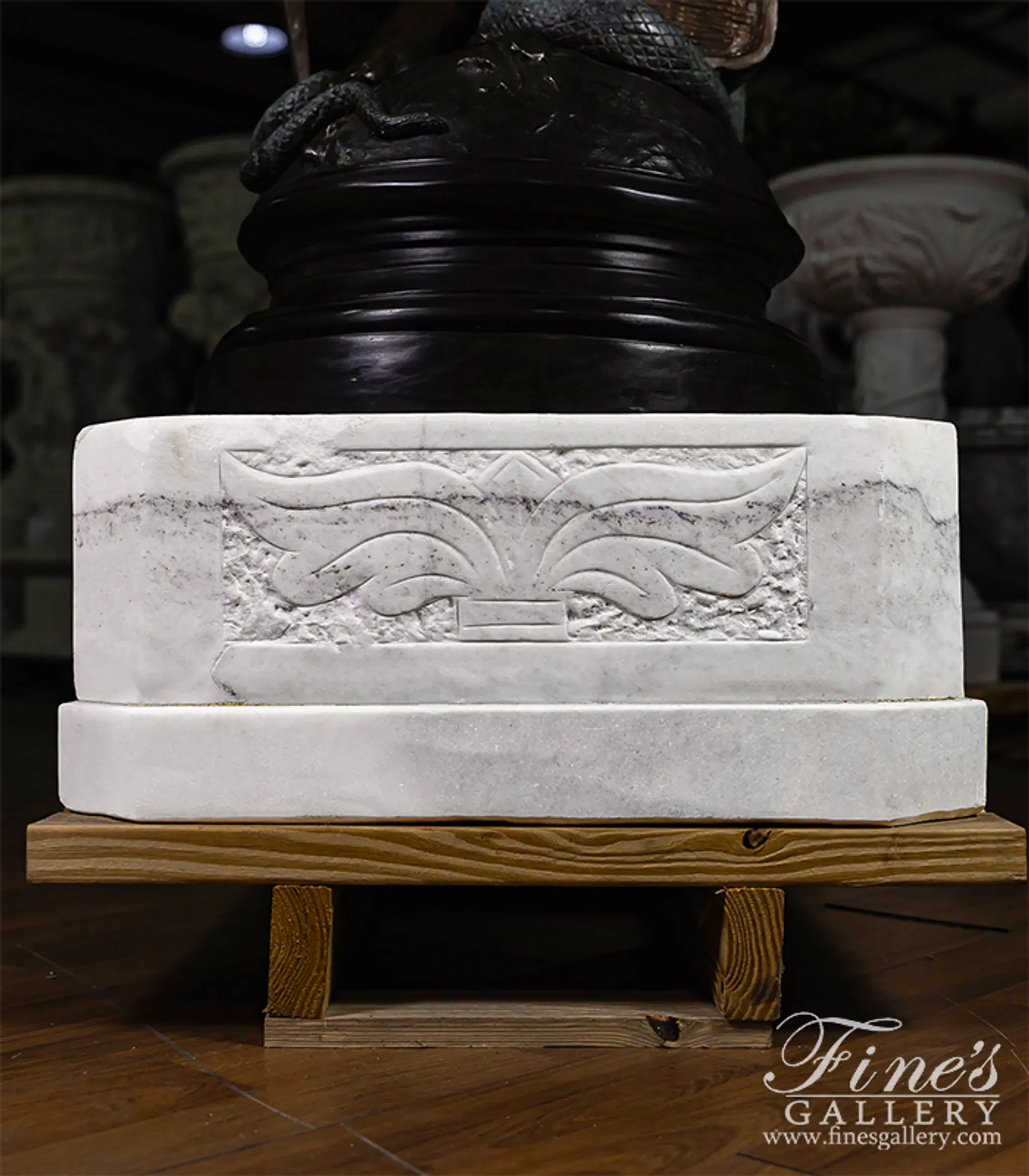 Vintage Decorative Marble Pedestal — Model MBS-370 — detail view 2