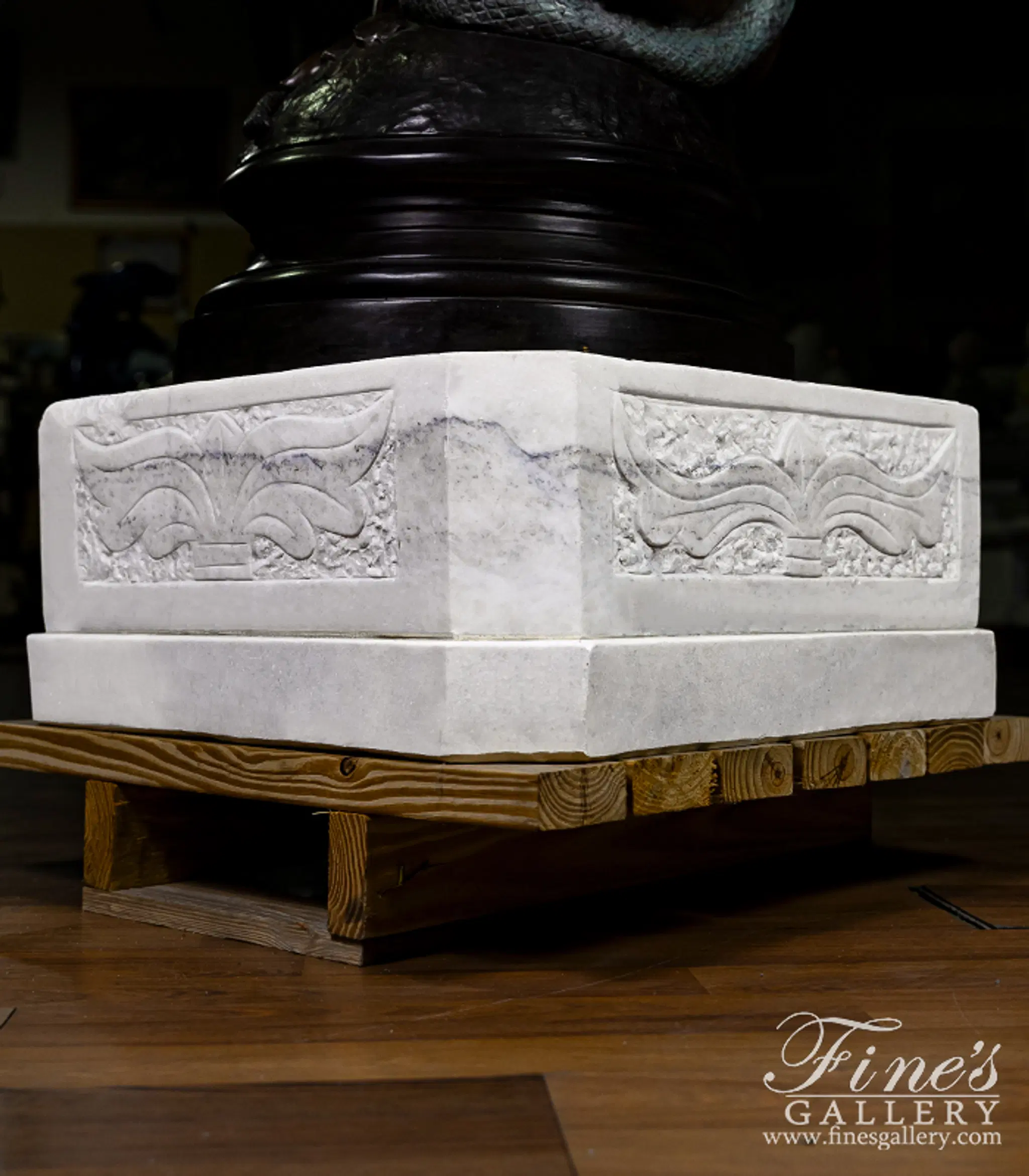 Vintage Decorative Marble Pedestal — Model MBS-370 — detail view 3