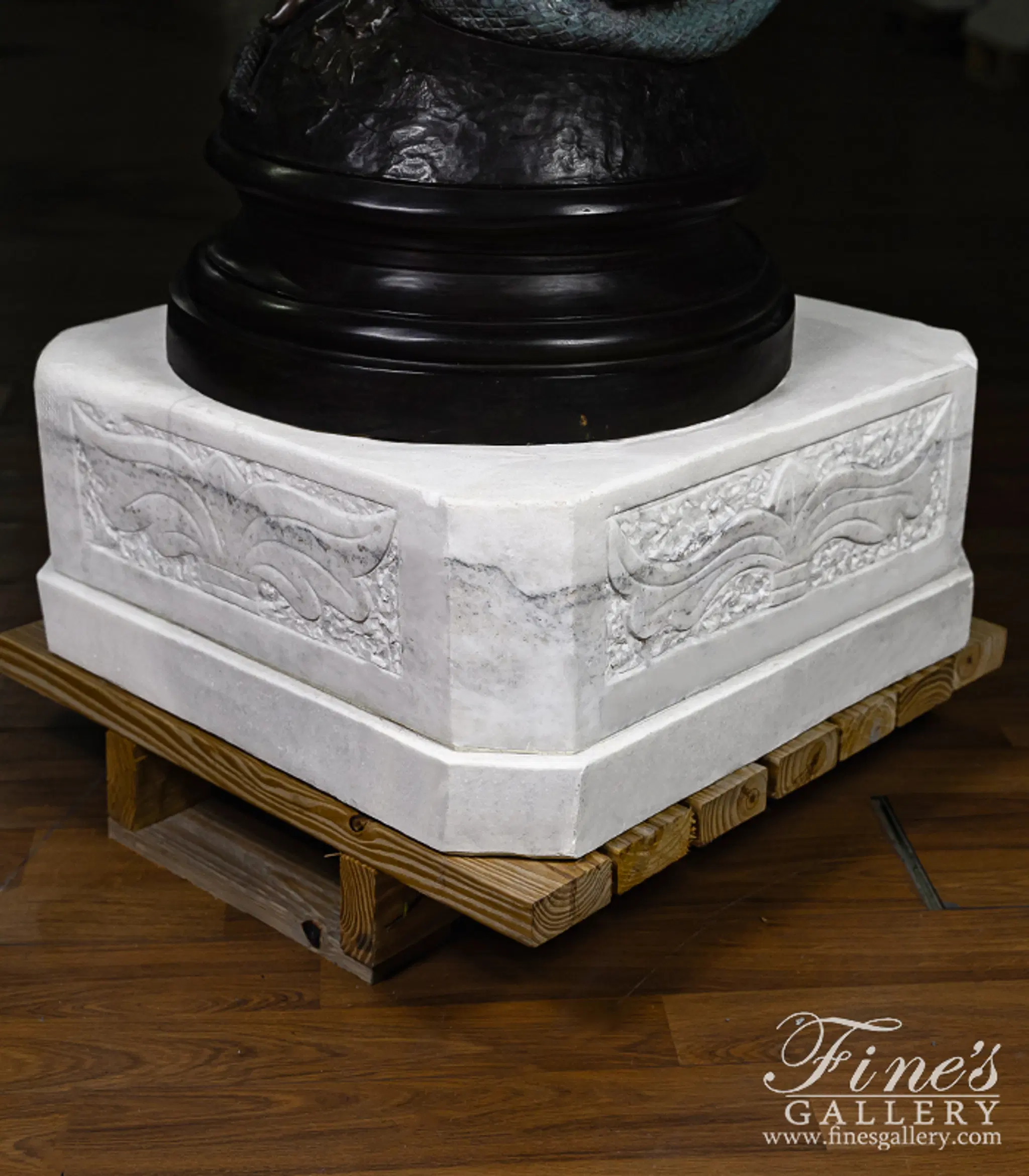 Vintage Decorative Marble Pedestal — Model MBS-370 — Hand-Crafted by Fine's Gallery