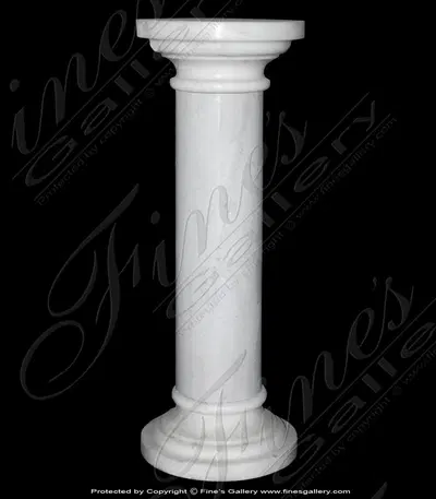 White Marble Column Base