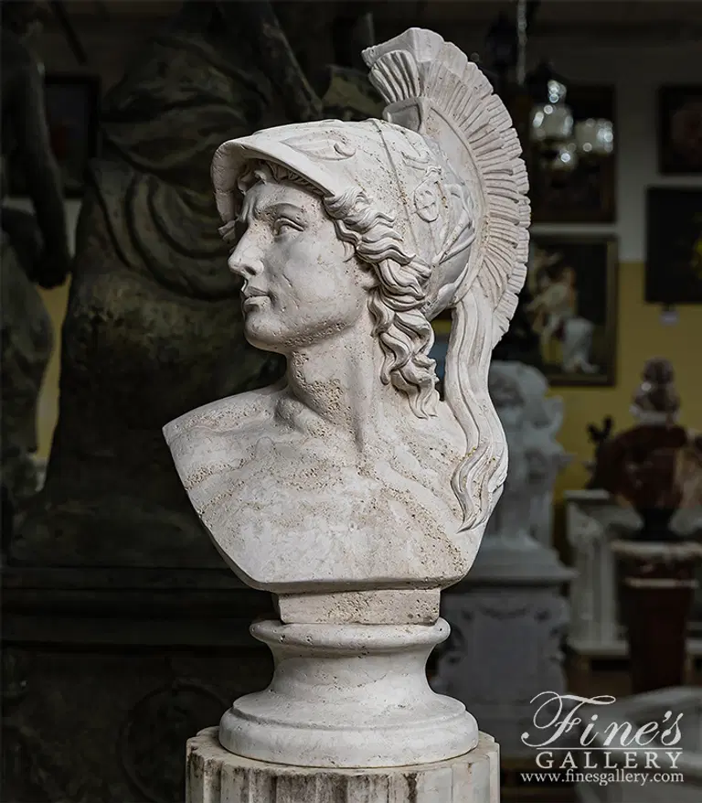 Alexander the Great Marble Bust in Italian Ivory