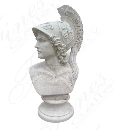 Alexander the Great Marble Bust in Italian Ivory
