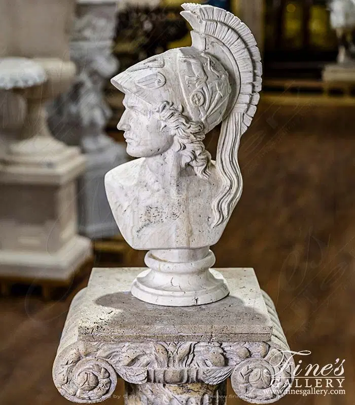 Alexander the Great Marble Bust in Italian Ivory