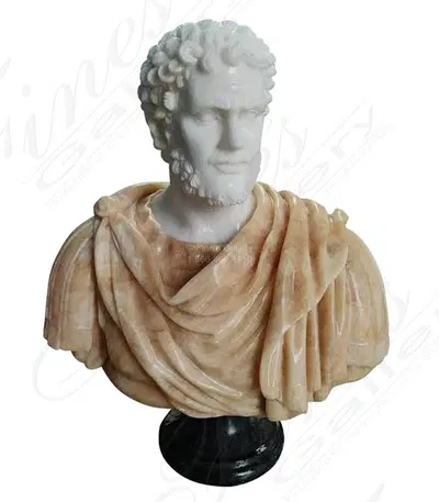 19th Century Roman Soldier Marble Bust