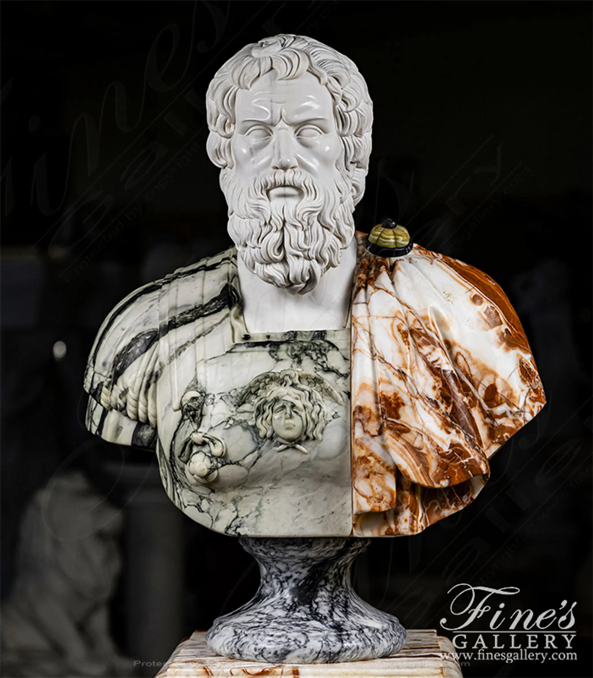 Arabascato Marble Bust of a Roman Soldier