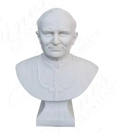 Bespoke Pope John Paul II Bust in Statuary Marble