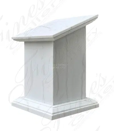 A Podium in Solid Statuary Marble