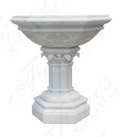 Baptismal Font In Hand Carfed, AAA Grade, Statuary Marble