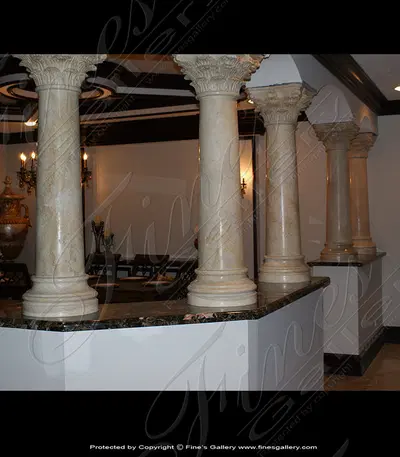 Ornate Leaf Capital Column
