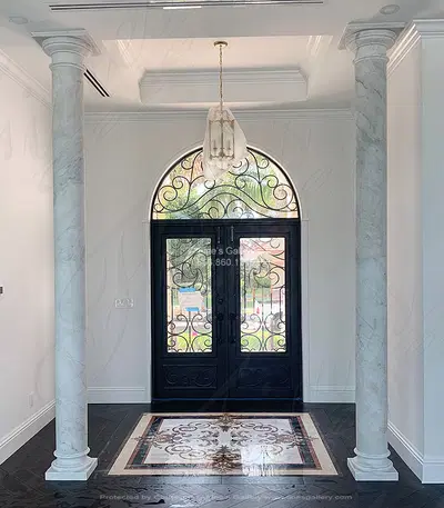 Tuscan Marble Column Pair