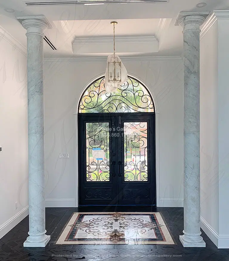 Tuscan Marble Column Pair