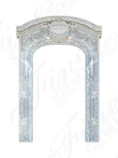 Architectural Arched Marble Doorway in Carrara Marble