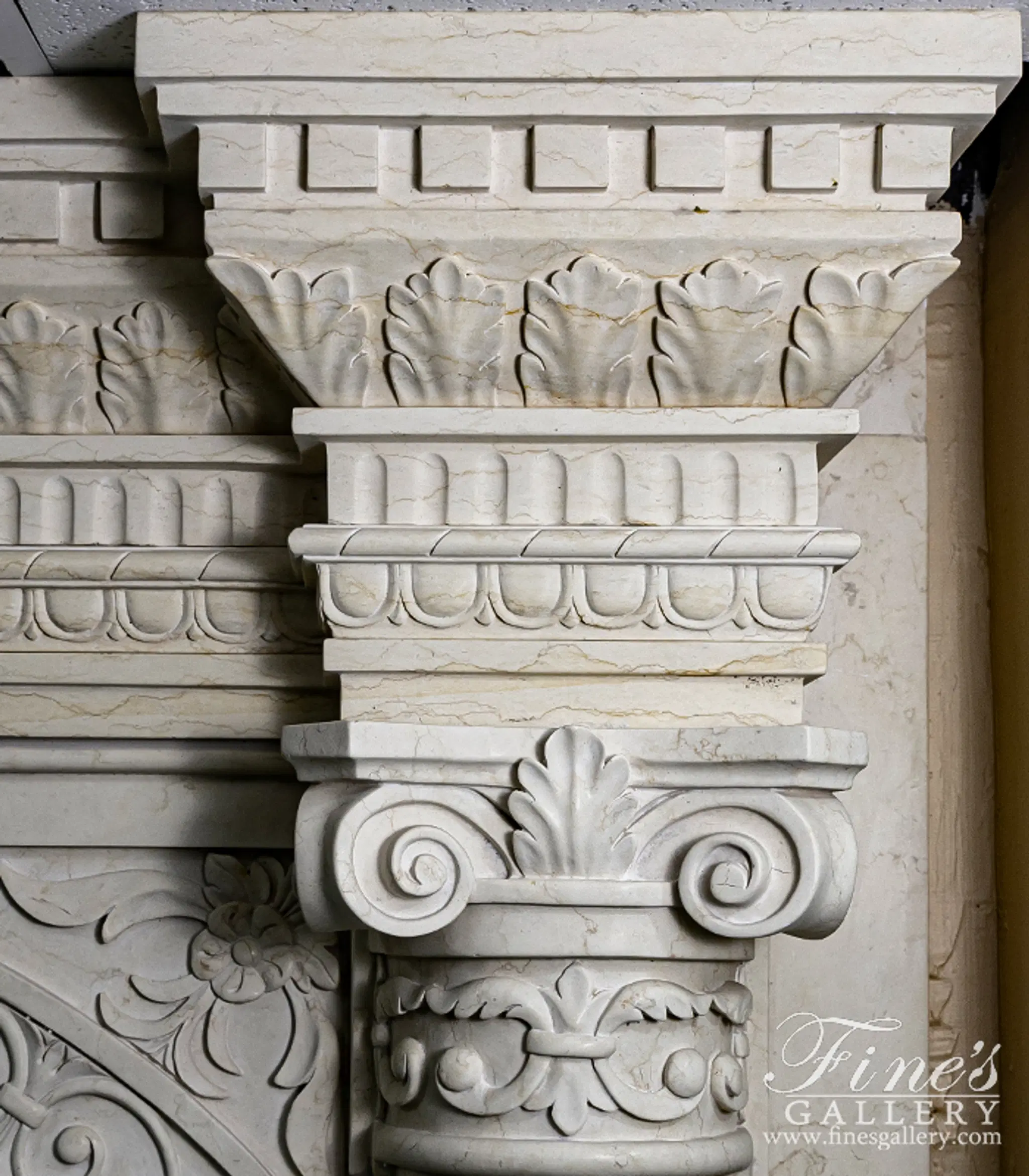 Cream Marble Door Surround — Model MD-163 — detail view 1