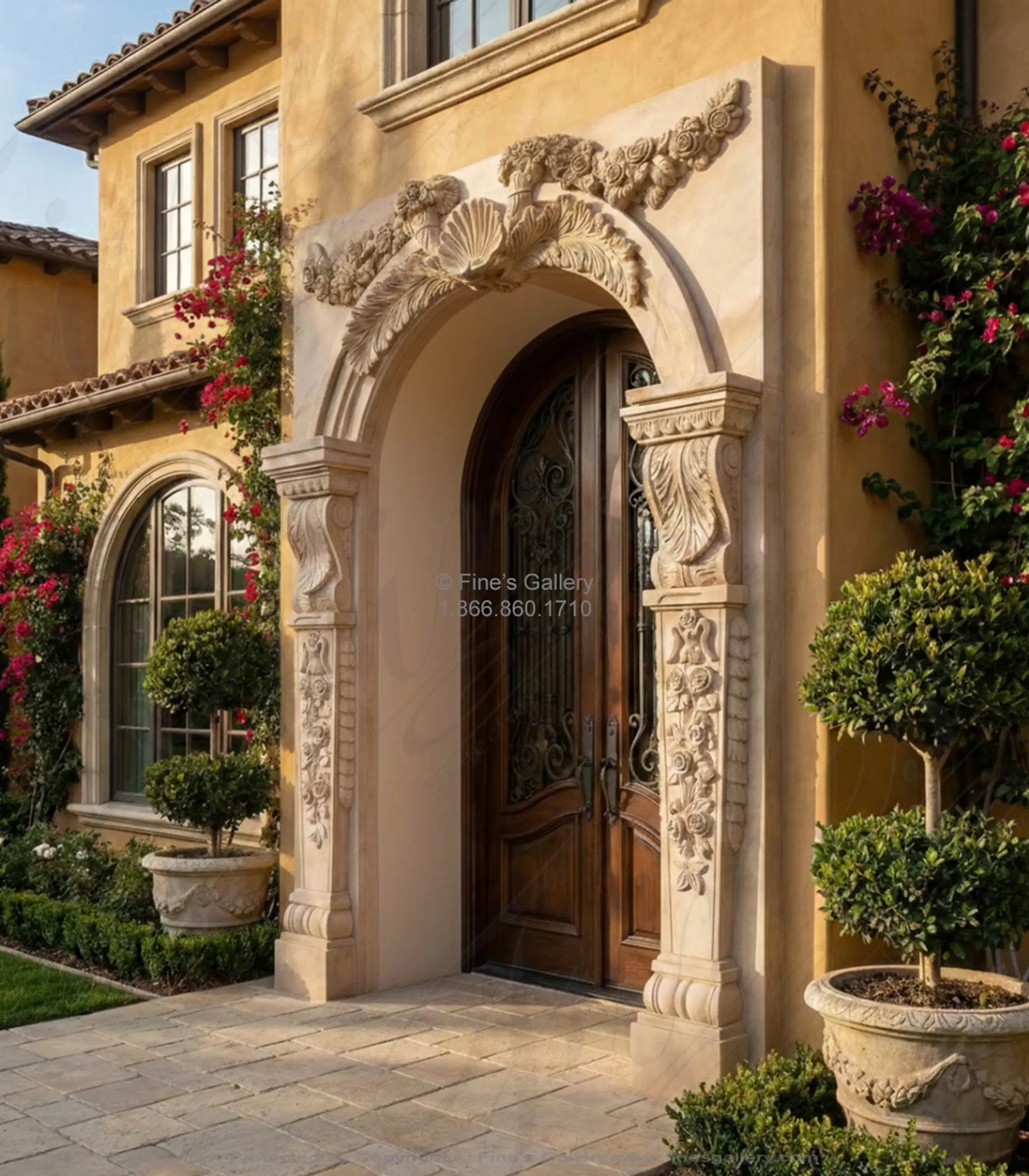 Exquisite Door Surround in Rosetta Marble