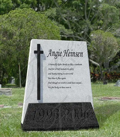 Christian Cross Granite Memorial