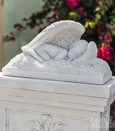 Infant Rose Bed Marble Memorial