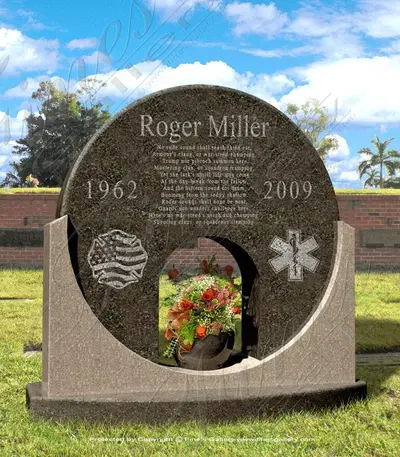 Elegant Circle Granite Memorial