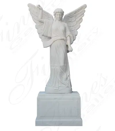 Angel with Trumpet Marble Monument