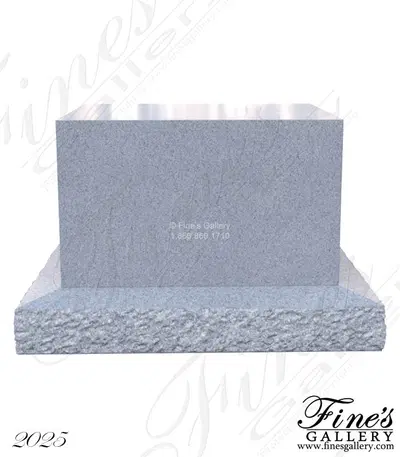Granite Monument Base with Rocky Edge Sub Base
