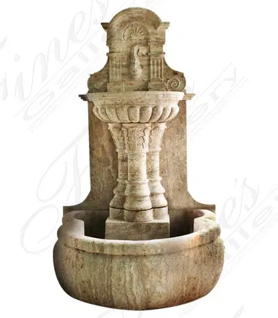 Tuscan Villa Travertine Wall Fountain