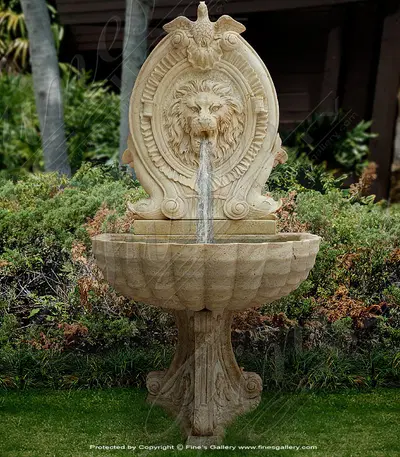 Antique Marble Lion Fountain