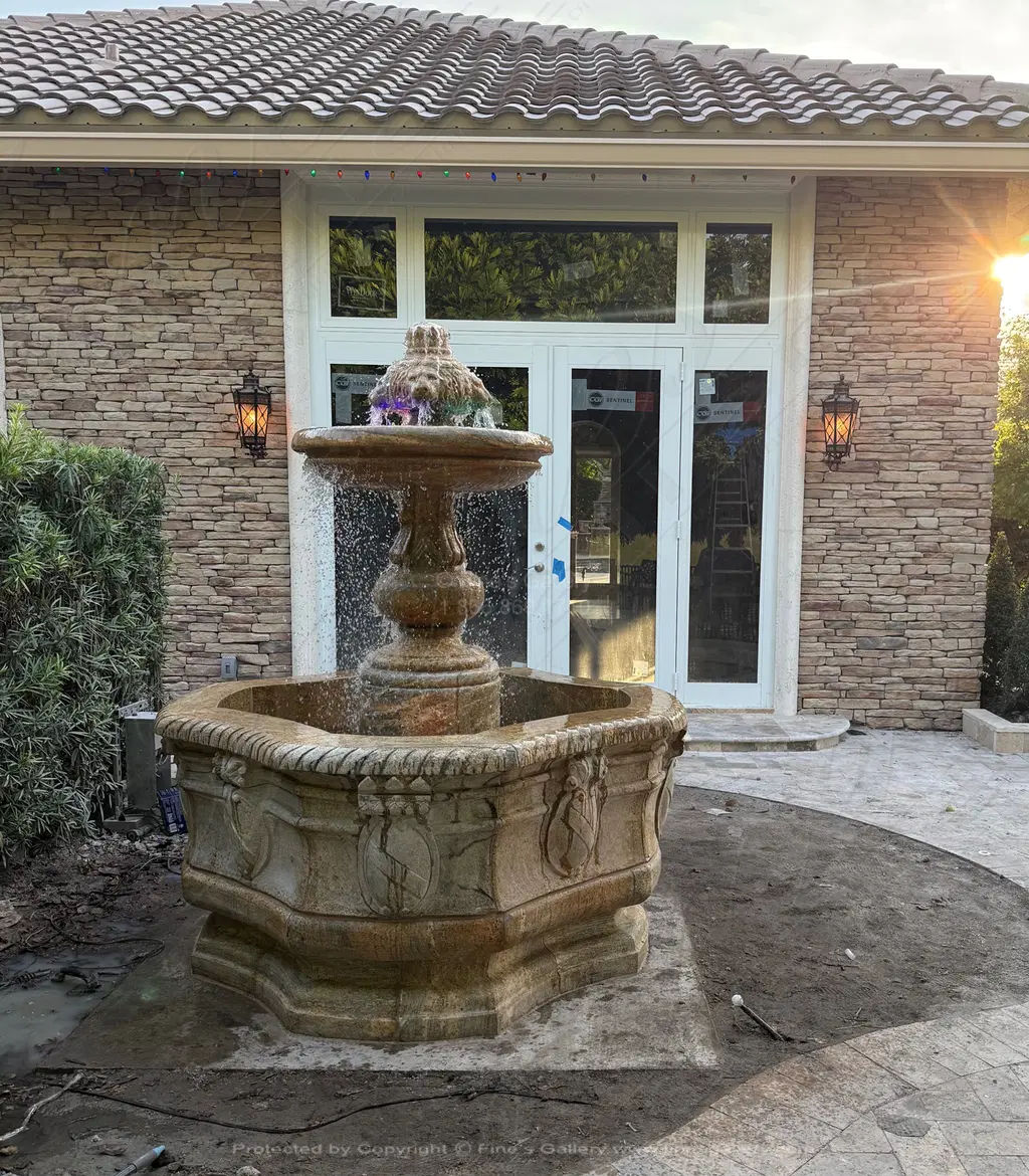 Unique Granite Fountain Installation