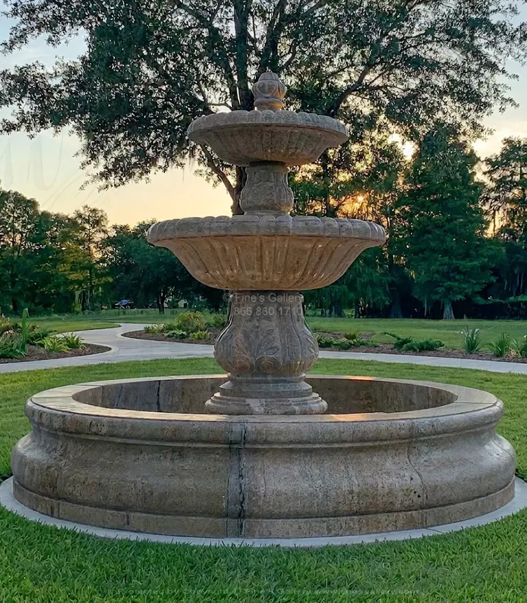 Two Tiered Granite Courtyard Fountain