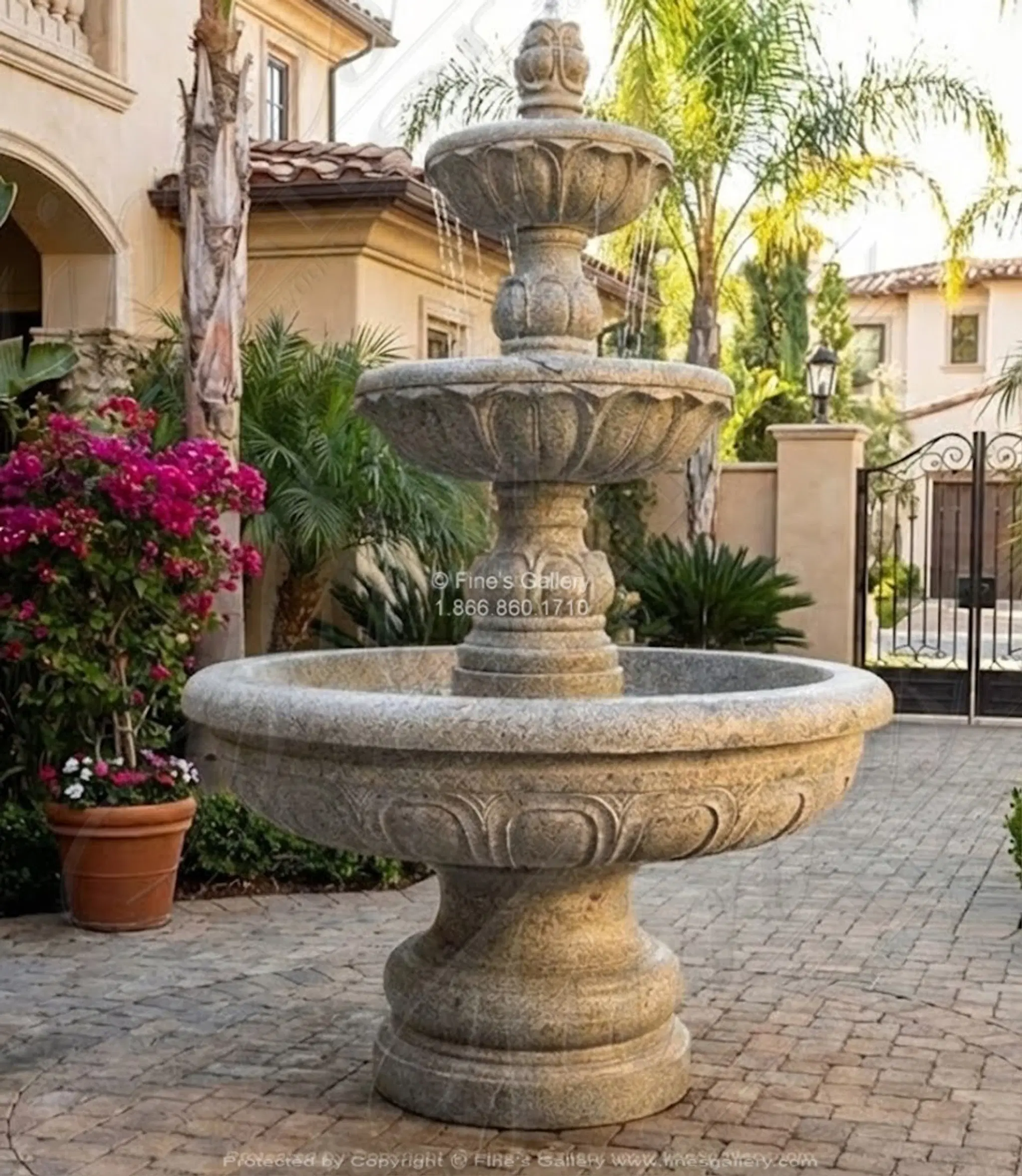 Granite Motor Court Three Tiered Fountain