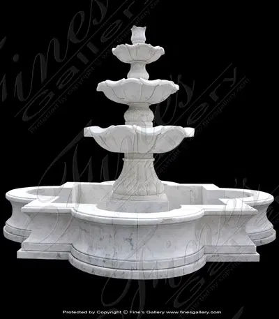 White Marble Garden Fountain