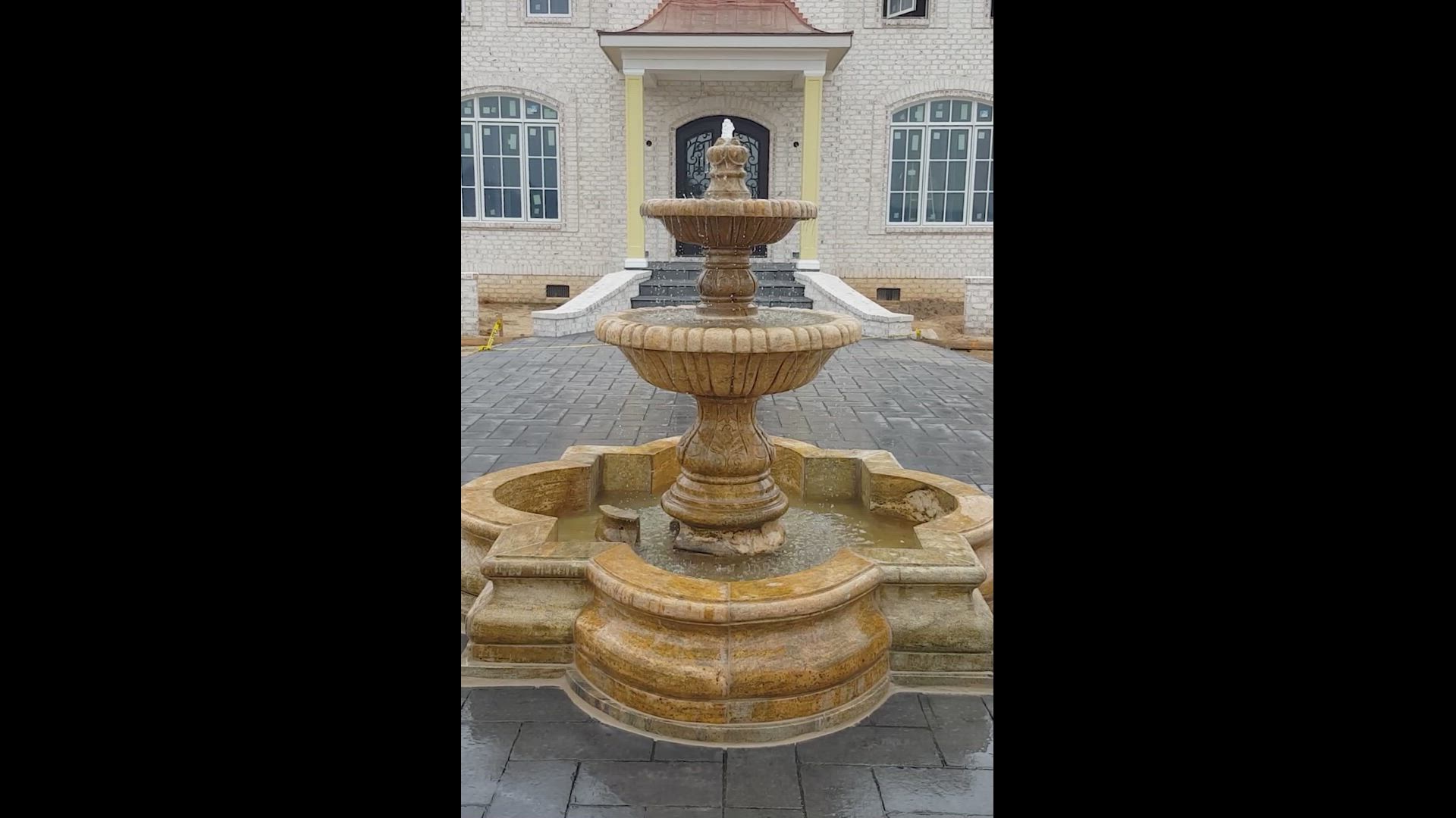 Courtyard Fountain in Solid Granite — Model MF-1394 — product video