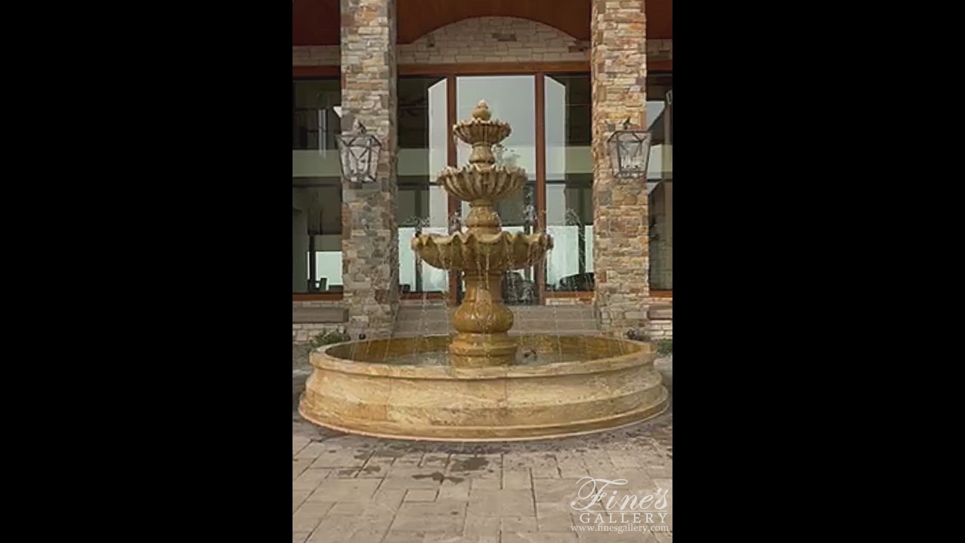 10 Ft Diameter Three Tiered Granite Fountain — Model MF-1450 — product video
