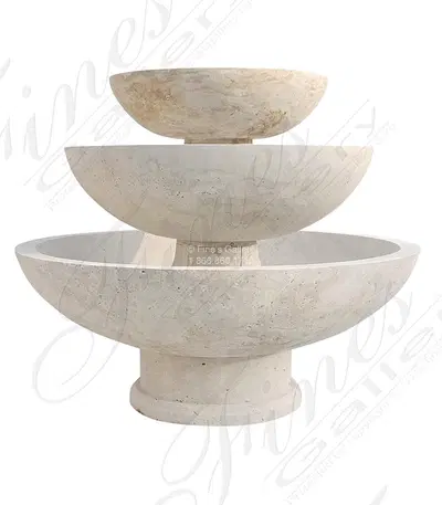 Minimalistic Natural Stone 3 Tier Fountain