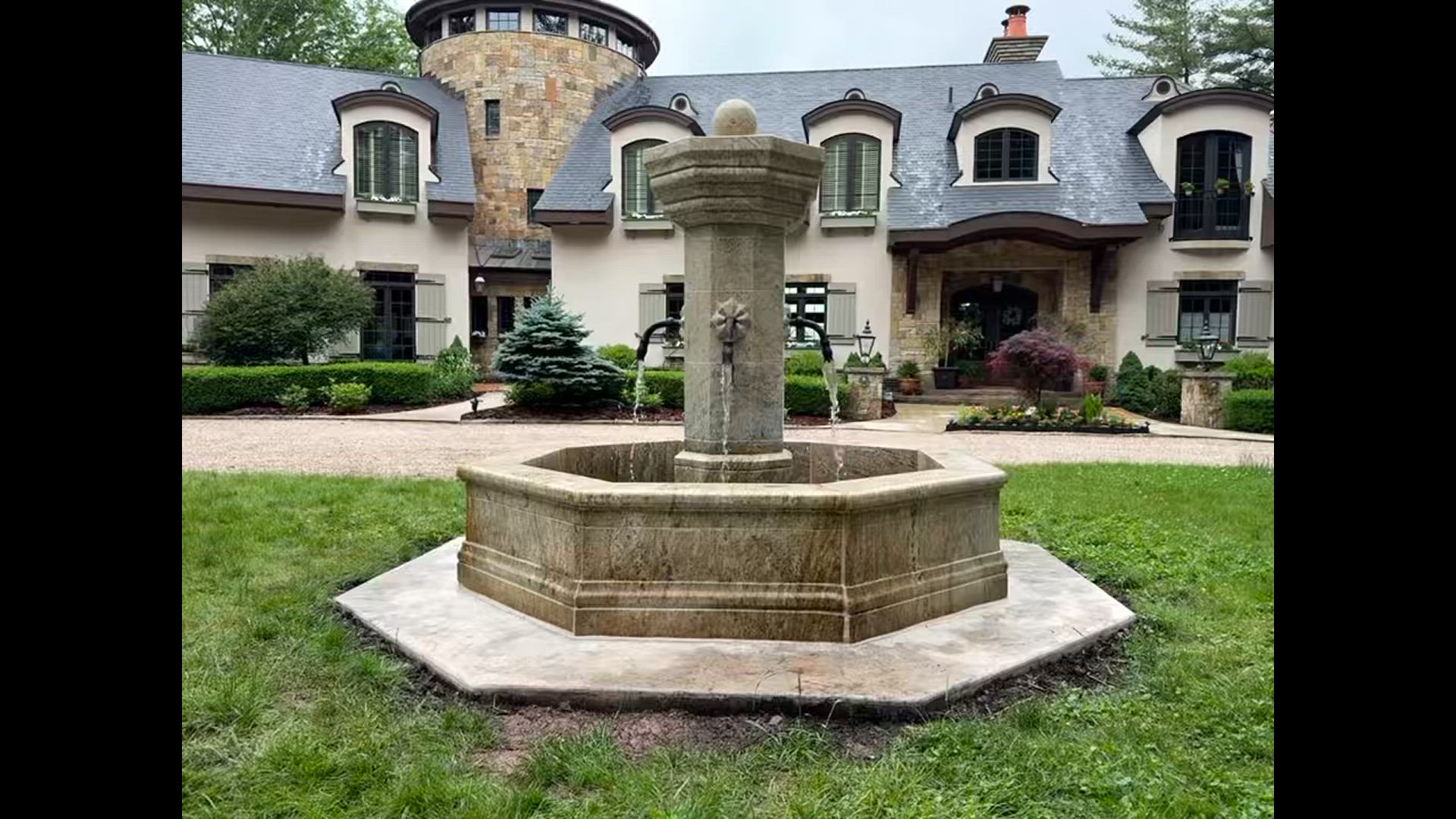 French Countryside Fountain in Granite — Model MF-1482 — product video