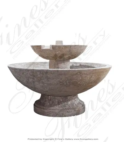 Contemporary Travertine Fountain