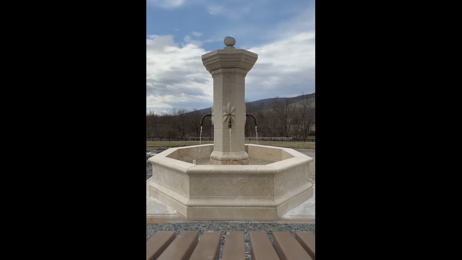 French Countryside Travertine Fountain — Model MF-1528 — product video