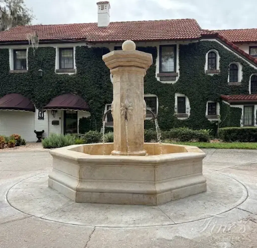 French Countryside Fountain Installation in Florida
