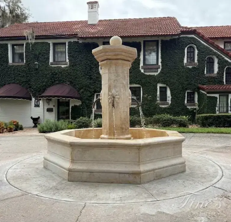 French Countryside Fountain Installation in Florida