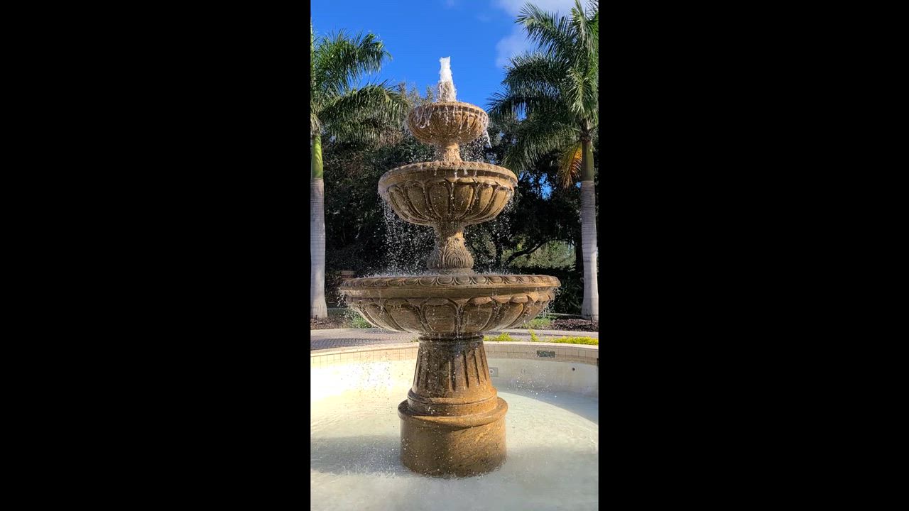 Extra Large Outdoor Granite Fountain — Model MF-1596 — product video