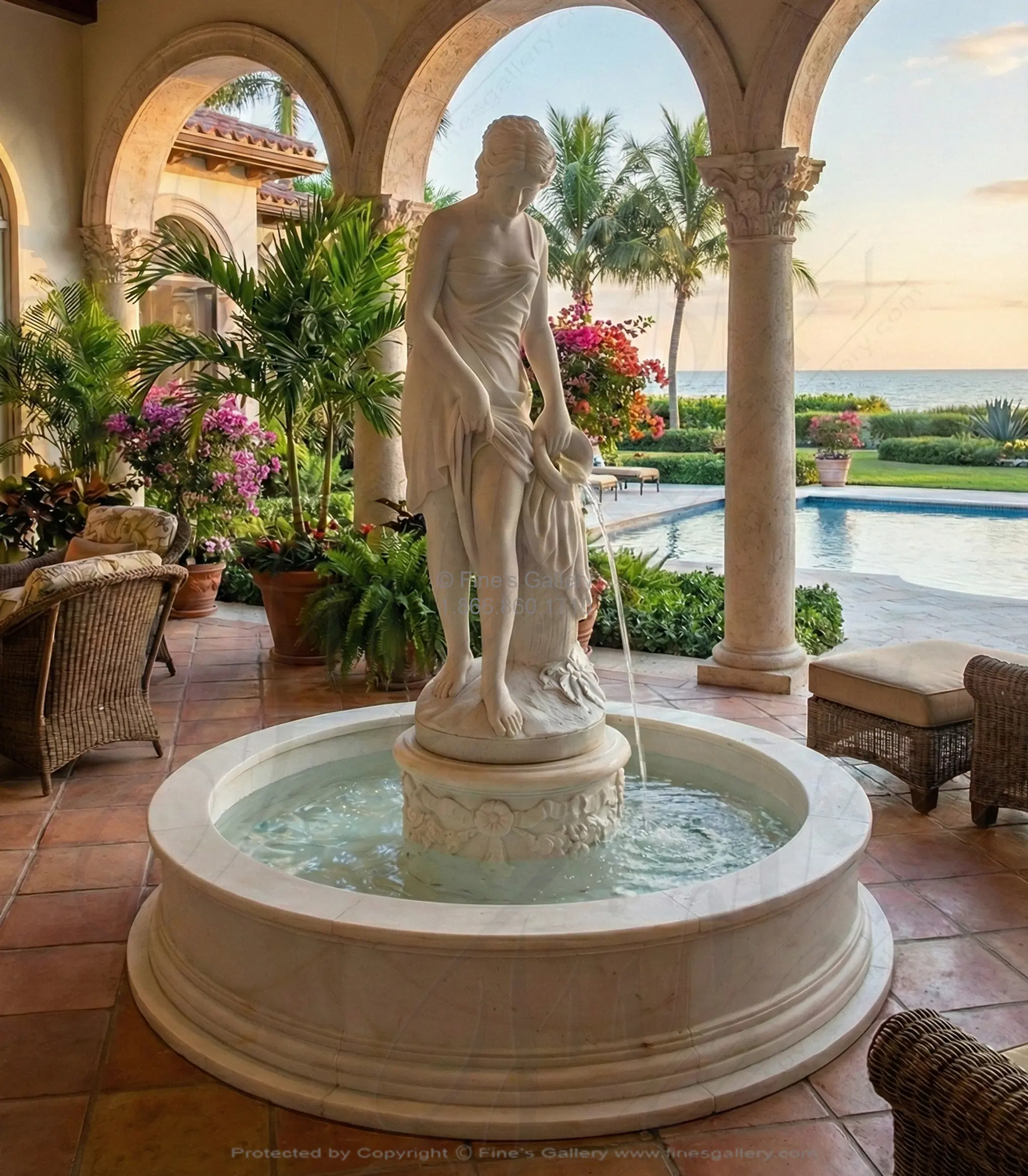 Falconet's 'The Bather' In Museum Quality Statuary Marble